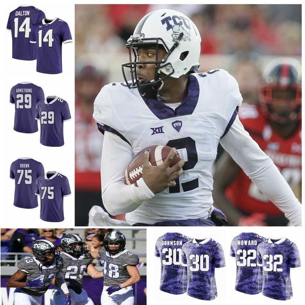 ncaa custom tcu horned frogs college football jerseys 14 andy dalton jersey 1 jalen reagor 3 shawn robinson 10 michael collins kenny hill st, Black
ncaa custom tcu horned frogs college football jerseys 14 andy dalton jersey 1 jalen reagor 3 shawn robinson 10 michael collins kenny hill st, Black