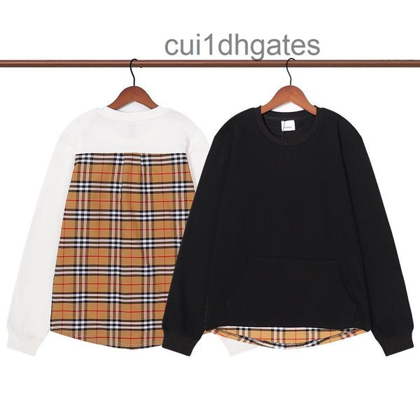 2022 designer burb hoodies online store the correct version of the new fashion brand back plaid round neck lon, Black
2022 designer burb hoodies online store the correct version of the new fashion brand back plaid round neck lon, Black