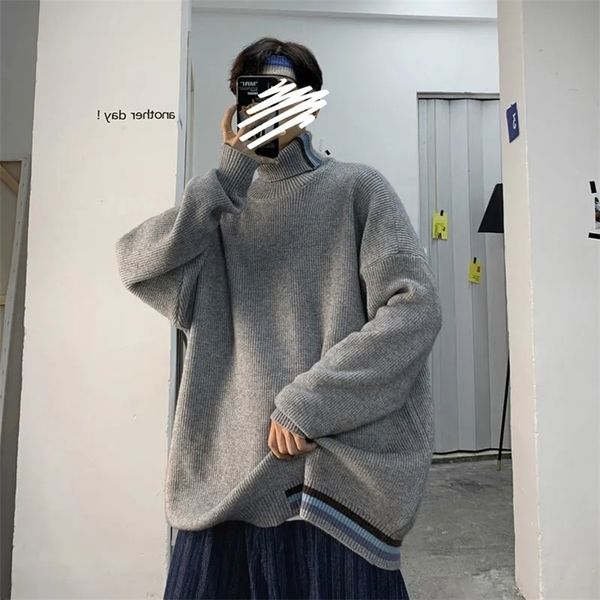 mens sweaters sweater men turtleneck pullover harajuku casual long sleeve knitted autumn winter korean style male solid male knitwear 220912, White;black
mens sweaters sweater men turtleneck pullover harajuku casual long sleeve knitted autumn winter korean style male solid male knitwear 220912, White;black