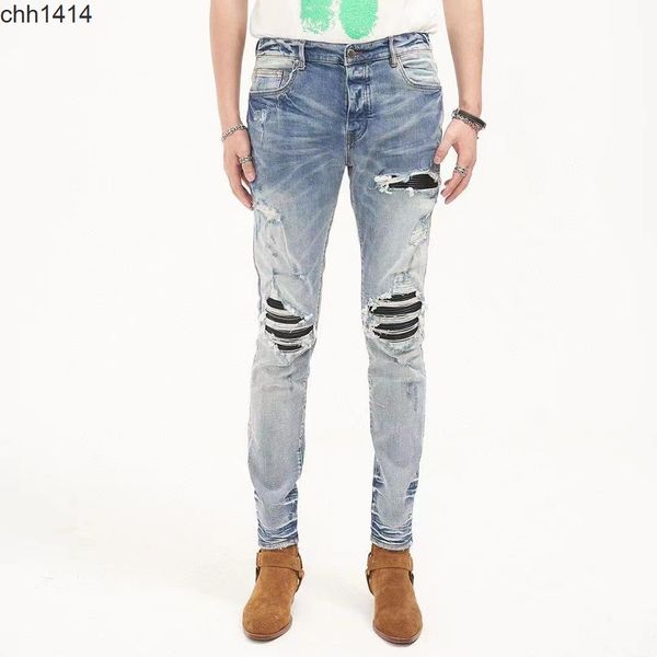 jeans men's fashion new slim fit small foot quality men's pants with holes men's jeans, Blue
jeans men's fashion new slim fit small foot quality men's pants with holes men's jeans, Blue