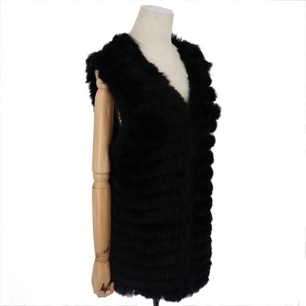 women's fur faux real rabbit vest sleeveless gilet knitted coat coats 220909, Black
women's fur faux real rabbit vest sleeveless gilet knitted coat coats 220909, Black