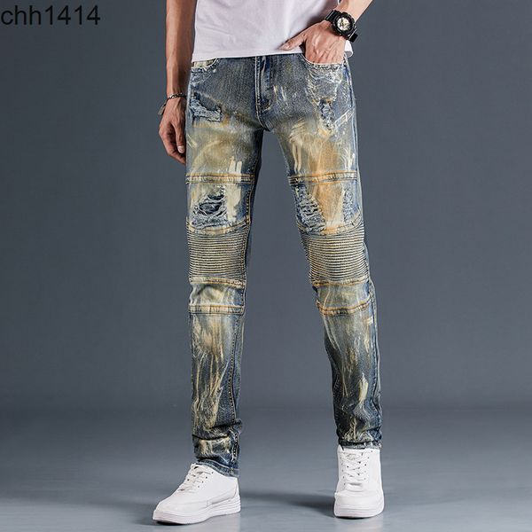 off bear patch hole slim jeans beggar pants casual korean pants men's pants, Blue
off bear patch hole slim jeans beggar pants casual korean pants men's pants, Blue