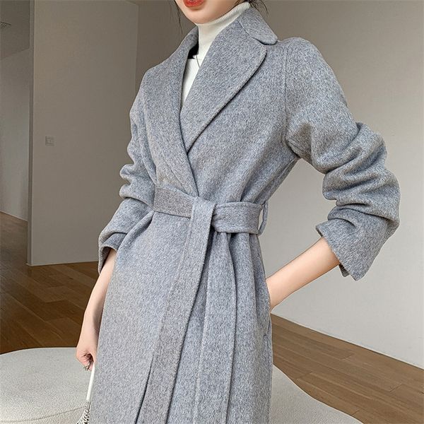 womens wool blends cashmere coats woman winter medium length highend loose and thickened 100% wool coat 220912, Black
womens wool blends cashmere coats woman winter medium length highend loose and thickened 100% wool coat 220912, Black