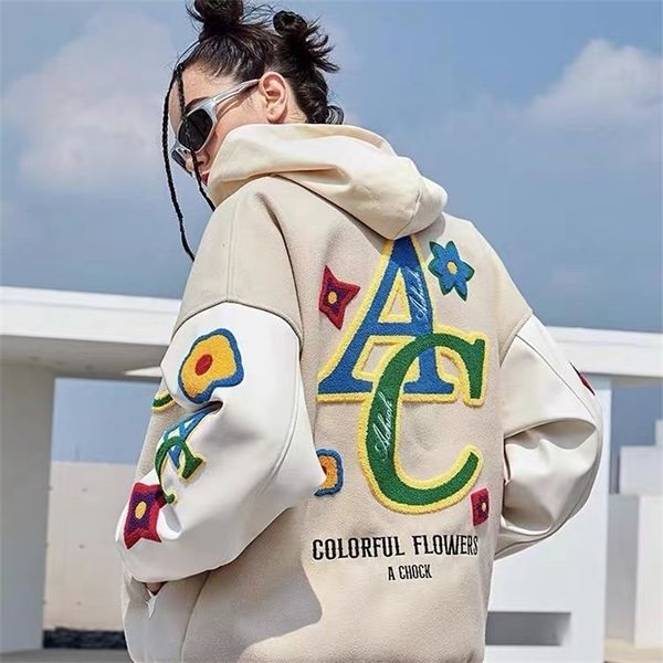 womens jackets hiphop baseball harajuku street casual varsity jackets for women college coats high street loose stitching jackets 220912, Black;brown
womens jackets hiphop baseball harajuku street casual varsity jackets for women college coats high street loose stitching jackets 220912, Black;brown