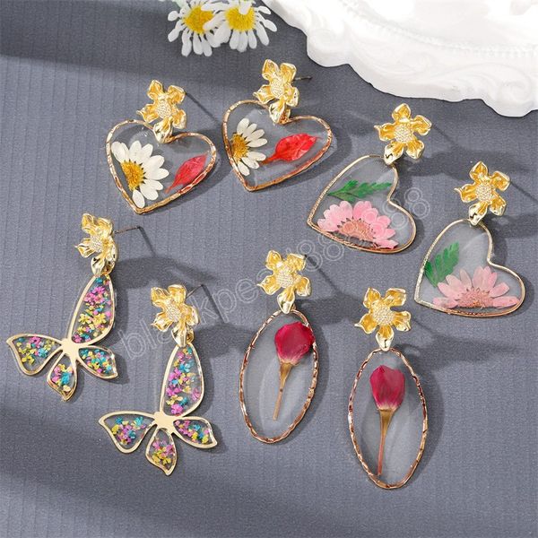 butterfly heart colored dried floral dangle earrings for women girls resin flower earrings fashion wedding jewelry, Silver
butterfly heart colored dried floral dangle earrings for women girls resin flower earrings fashion wedding jewelry, Silver
