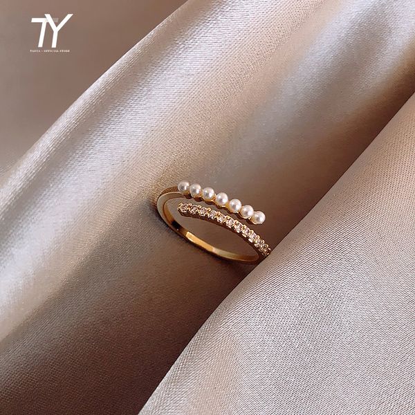 2020 new classic geometric metal pearl ring korean female jewelry fashion student opening ring party gift ring, Silver
2020 new classic geometric metal pearl ring korean female jewelry fashion student opening ring party gift ring, Silver