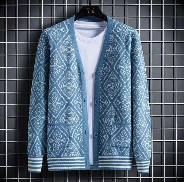 men sweater luxury designer brand fashion knit cardigans sweater korean style casual trendy coats jacket clothes, White;black
men sweater luxury designer brand fashion knit cardigans sweater korean style casual trendy coats jacket clothes, White;black