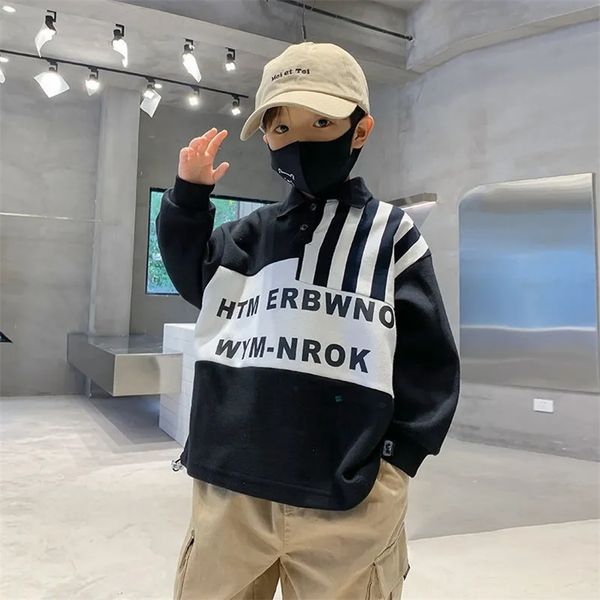 hoodies sweatshirts baby boys letter polo shirt printed sweatshirt spring kids outfits teenages children s lapel striped long sleeves 220829, Black
hoodies sweatshirts baby boys letter polo shirt printed sweatshirt spring kids outfits teenages children s lapel striped long sleeves 220829, Black