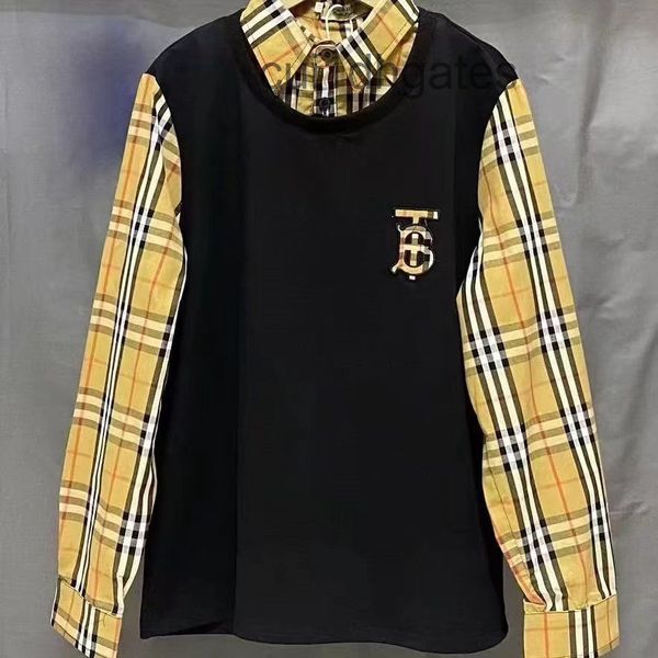 2022 designer burb hoodies online store 2022 kwai red the same plaid splicing lapel pullover sweater couple's, Black
2022 designer burb hoodies online store 2022 kwai red the same plaid splicing lapel pullover sweater couple's, Black