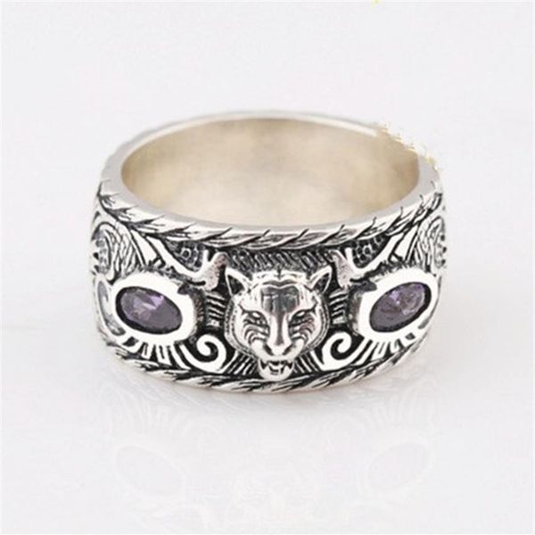 s925 retro sterling silver inlaid tiger head ring trend hip hop men and women couple jewelry gift317y
s925 retro sterling silver inlaid tiger head ring trend hip hop men and women couple jewelry gift317y