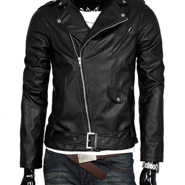 men's leather faux leather aelegantmis brand pu leather jacket coat men zippers biker moto jackets with belt male autumn winter outwear, Black
men's leather faux leather aelegantmis brand pu leather jacket coat men zippers biker moto jackets with belt male autumn winter outwear, Black
