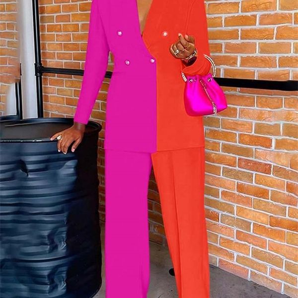 women's two piece pants vonda women long sleeve pant sets lapel button suit blazers formal coats color patchwork long trousers double b, White
women's two piece pants vonda women long sleeve pant sets lapel button suit blazers formal coats color patchwork long trousers double b, White