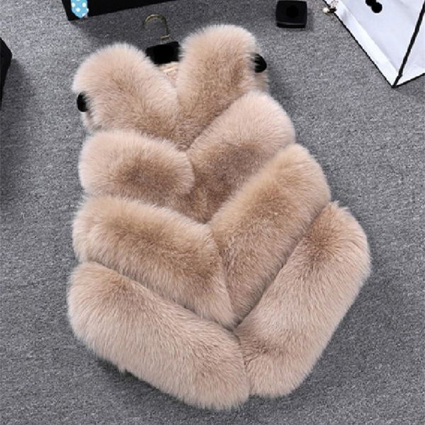 women's fur faux zadorin luxury vest women ry short vests coat gilet fourrure autumn winter overcoat 220912, Black
women's fur faux zadorin luxury vest women ry short vests coat gilet fourrure autumn winter overcoat 220912, Black