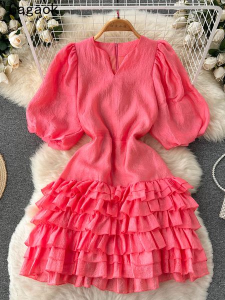 dresses women summer new high street solid v-neck puff sleeve ruffles mini dress fashion candy color chic vestidos 2023, Black;gray
dresses women summer new high street solid v-neck puff sleeve ruffles mini dress fashion candy color chic vestidos 2023, Black;gray