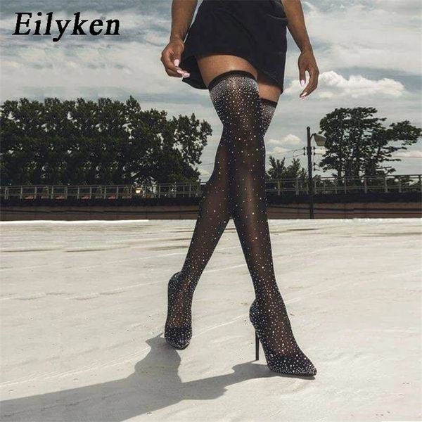 boots eilyken fashion runway crystal stretch fabric sock over-the-knee boot thigh high pointed toe woman stiletto heel shoes 220912, Black
boots eilyken fashion runway crystal stretch fabric sock over-the-knee boot thigh high pointed toe woman stiletto heel shoes 220912, Black