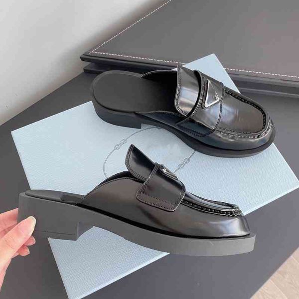 dress shoes baotou slippers women's thick soled summer british style heel leather bag toe muller shoes, Black
dress shoes baotou slippers women's thick soled summer british style heel leather bag toe muller shoes, Black