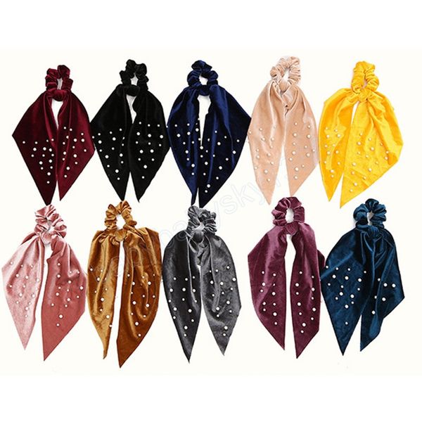 fashion solid color scrunchies pearl bow hair ribbon for women girls ponytail headwear hair accessories velvet elastic hair band, Slivery;white
fashion solid color scrunchies pearl bow hair ribbon for women girls ponytail headwear hair accessories velvet elastic hair band, Slivery;white
