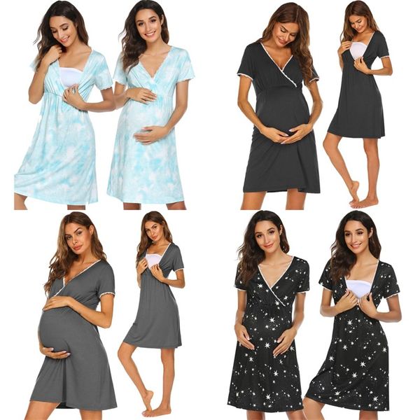 maternity sleep lounge clothing breastfeeding nightgown woman splicing short sleeve pregnant maternity nursing dress ropa lactancia mujer 20, White
maternity sleep lounge clothing breastfeeding nightgown woman splicing short sleeve pregnant maternity nursing dress ropa lactancia mujer 20, White