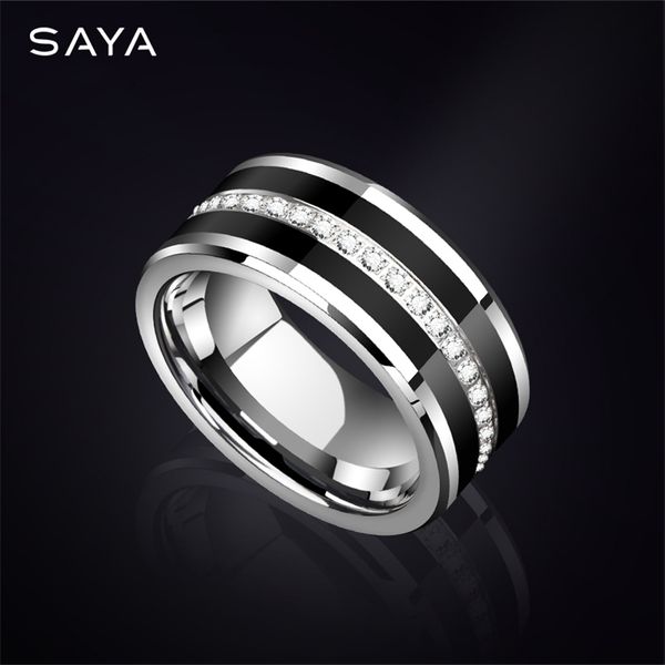 wedding rings men inlay black ceramic fully stacked cubic zircon tungsten jewelry for engagement customized 220912, Slivery;golden
wedding rings men inlay black ceramic fully stacked cubic zircon tungsten jewelry for engagement customized 220912, Slivery;golden