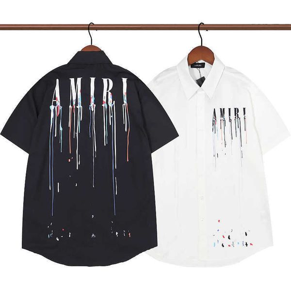 men's casual shirts 2022 new european and american fashion brand amika full body printed classic short sleeve shirt men's and wome, White;black
men's casual shirts 2022 new european and american fashion brand amika full body printed classic short sleeve shirt men's and wome, White;black