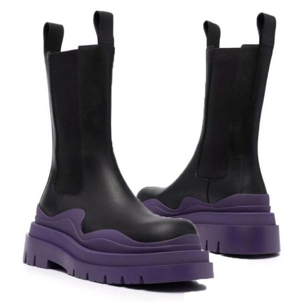 women bottega purple soles boots hipster luxury man tire leather chelsea booties men platform chunky shoes lady knight high-boots designer b, Black
women bottega purple soles boots hipster luxury man tire leather chelsea booties men platform chunky shoes lady knight high-boots designer b, Black