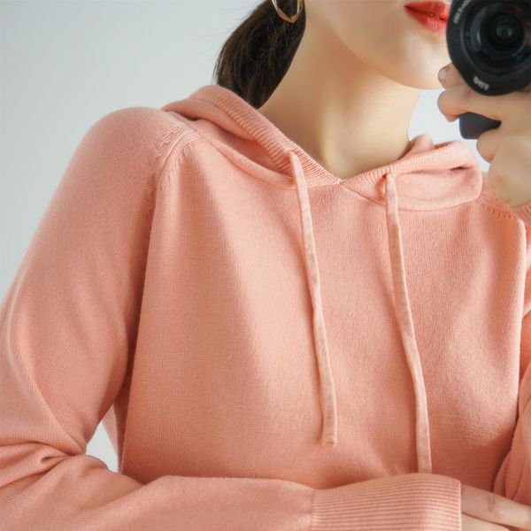 women s hoodies sweatshirts spring and autumn fashion knitted ladies sweater long sleeved solid color pullover hoodie bottoming loose 220912, Black
women s hoodies sweatshirts spring and autumn fashion knitted ladies sweater long sleeved solid color pullover hoodie bottoming loose 220912, Black