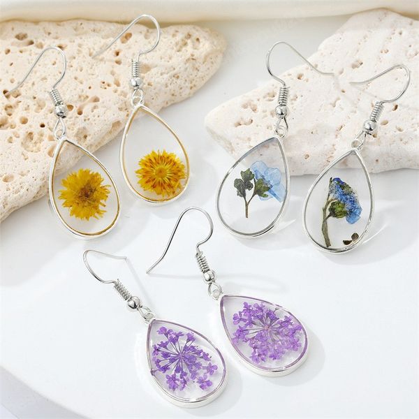 water drop immortal dried flowers dangle earrings 3d transparent resin earrings for women handmade jewelry gift, Silver
water drop immortal dried flowers dangle earrings 3d transparent resin earrings for women handmade jewelry gift, Silver