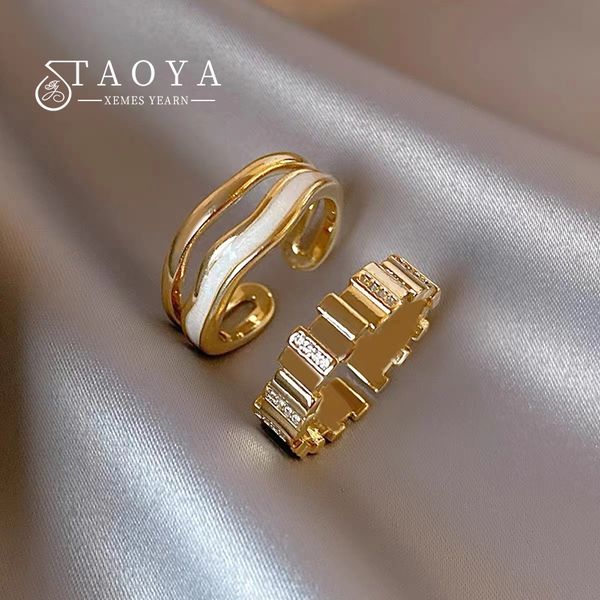 2022 new design double metal enamel set open rings korean fashion jewelry for women's and gothic girls' party accessories gift, Silver
2022 new design double metal enamel set open rings korean fashion jewelry for women's and gothic girls' party accessories gift, Silver