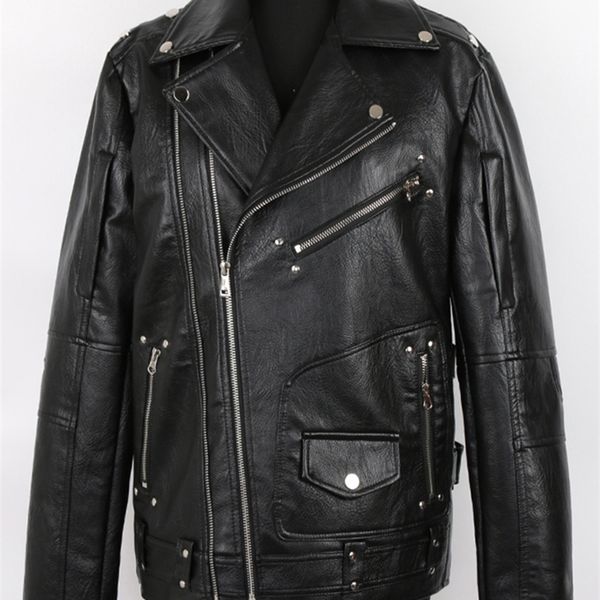 men's leather faux leather mauroicardi spring autumn black pu leather biker jacket for men style long sleeve zipper plus size fashion m
men's leather faux leather mauroicardi spring autumn black pu leather biker jacket for men style long sleeve zipper plus size fashion m