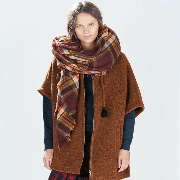 scarves za warm big square scarf blanket plaid cashmere women winter snood acrylic shawls bufandas 220912, Blue;gray
scarves za warm big square scarf blanket plaid cashmere women winter snood acrylic shawls bufandas 220912, Blue;gray