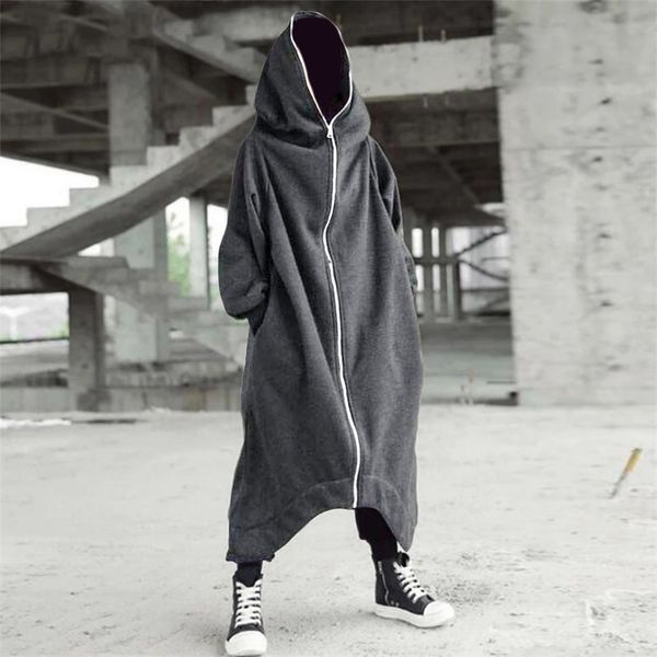 men's hoodies sweatshirts zipper long hooded solid color personality dark style full body winter warm male hip hop jacket plus size 5xl, Black
men's hoodies sweatshirts zipper long hooded solid color personality dark style full body winter warm male hip hop jacket plus size 5xl, Black