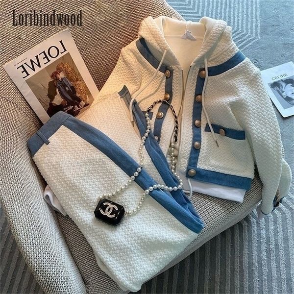 womens two piece pants set of highlevel sweet winter clothing with net red girls cool single sports 220909, White
womens two piece pants set of highlevel sweet winter clothing with net red girls cool single sports 220909, White