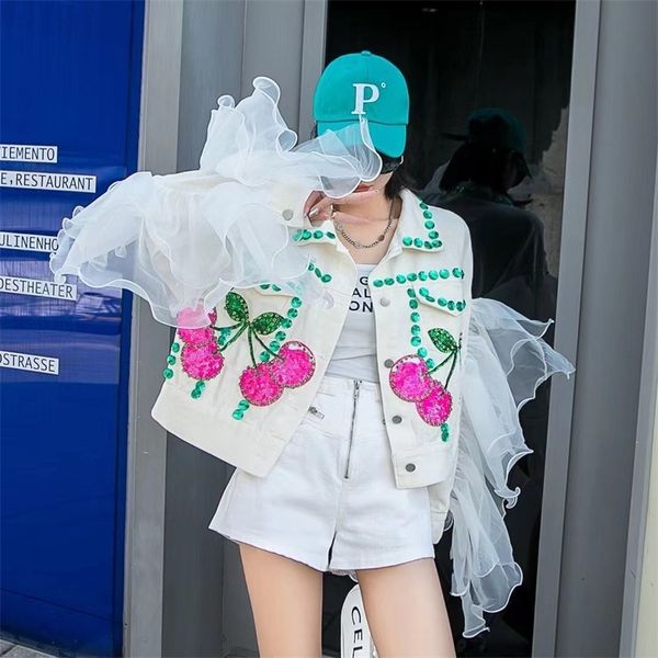 womens jackets womens trench coats mesh spliced sequins short denim jacket diamonds street wear jeans coat women loose high waist outfit spr, Black;brown
womens jackets womens trench coats mesh spliced sequins short denim jacket diamonds street wear jeans coat women loose high waist outfit spr, Black;brown