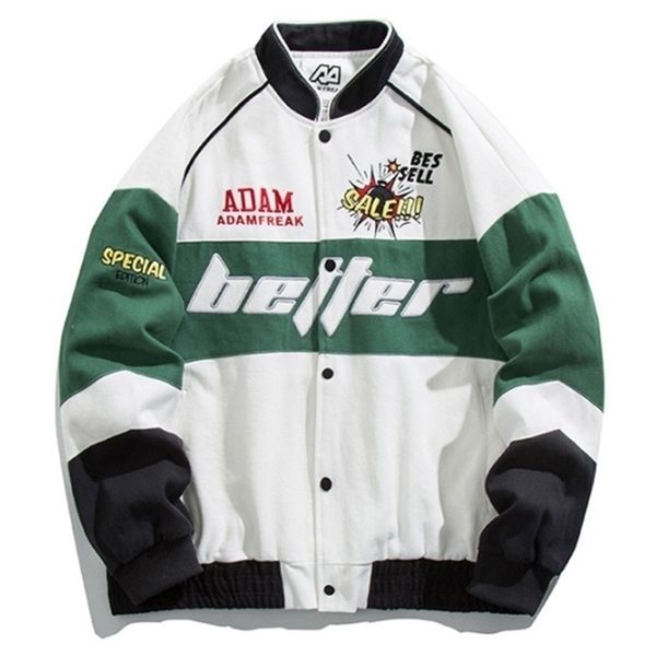 mens jackets streetwear patchwork baseball jackets men hip hop vintage cotton couples spring motorcycle jacket loose coat cool 220912, Black;brown
mens jackets streetwear patchwork baseball jackets men hip hop vintage cotton couples spring motorcycle jacket loose coat cool 220912, Black;brown