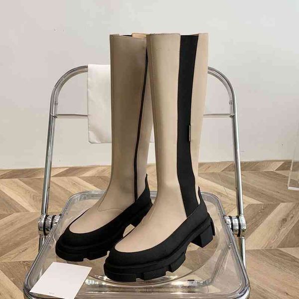boots spring and autumn both thick soled heel high boots women's knee length long knight leather, Black
boots spring and autumn both thick soled heel high boots women's knee length long knight leather, Black