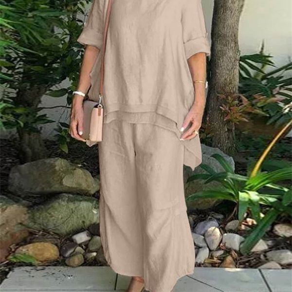 women's two piece pants zanzea summer women solid color matching sets long sleeve o-neck blouse bohemian casual loose pant fashion work, White
women's two piece pants zanzea summer women solid color matching sets long sleeve o-neck blouse bohemian casual loose pant fashion work, White