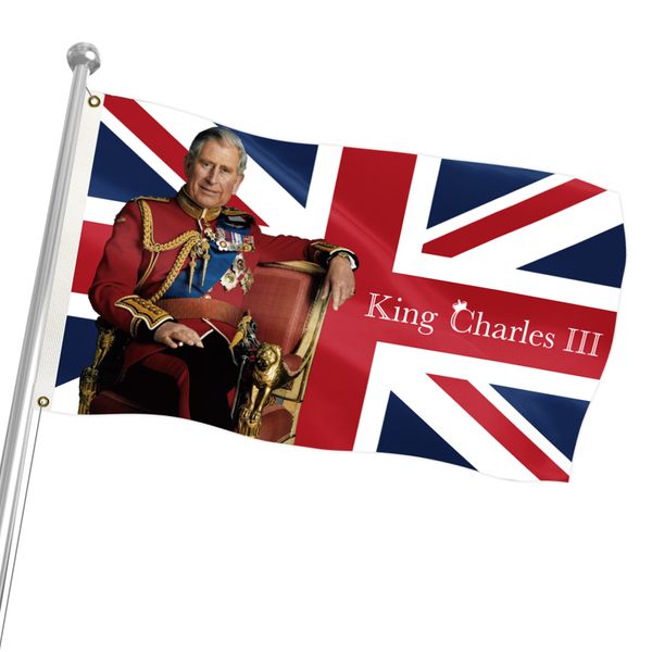 union jack flag king charles 3rd our new king to be flags 90x150cm long live the king souvenir banner with two brass grommets
union jack flag king charles 3rd our new king to be flags 90x150cm long live the king souvenir banner with two brass grommets