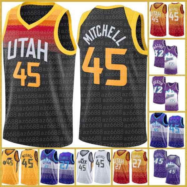 45 donovan utahs jazzs mitchell basketball''nba''jerseys 27 rudy 12 john 32 karl stockton gobert malone 1996 1997 jersey, Black;red
45 donovan utahs jazzs mitchell basketball''nba''jerseys 27 rudy 12 john 32 karl stockton gobert malone 1996 1997 jersey, Black;red
