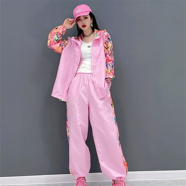 womens jackets two pieces set floral printed hooded outfit and long trousers spring autumn tracksuit 220912, Black;brown
womens jackets two pieces set floral printed hooded outfit and long trousers spring autumn tracksuit 220912, Black;brown