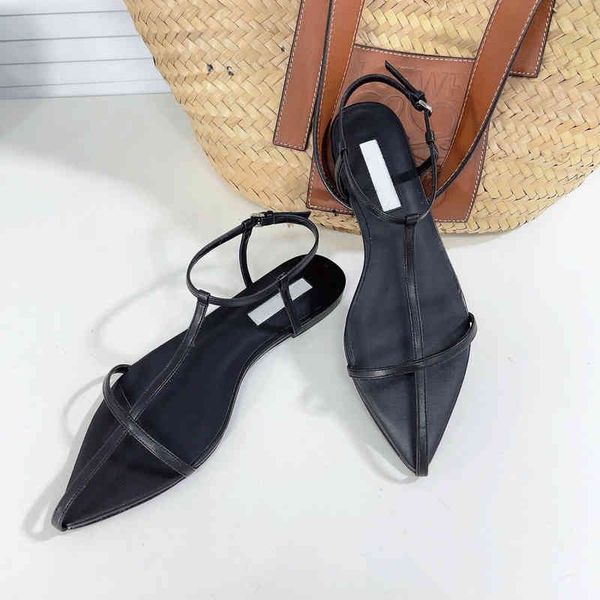 slippers women's summer design sense of minority fashion pointed simple one line belt french personalized flat sandals, Black
slippers women's summer design sense of minority fashion pointed simple one line belt french personalized flat sandals, Black