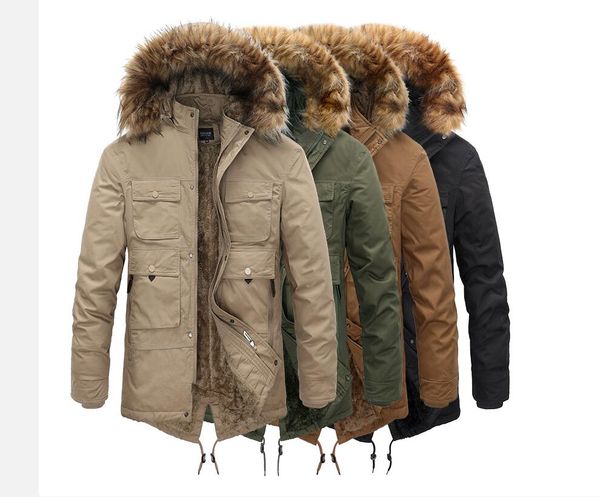 4 color men's trench coats winter casual thicken multi-pocket outwear jacket coat with removable hood style mm68llh02, Tan;black
4 color men's trench coats winter casual thicken multi-pocket outwear jacket coat with removable hood style mm68llh02, Tan;black