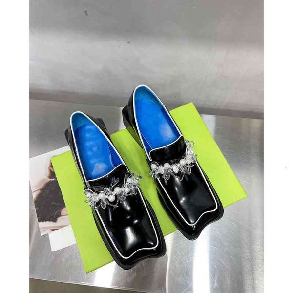 dress shoes french hepburn style pearl le fu shoes women's leather thick soled derby single niche shaped square head heel small, Black
dress shoes french hepburn style pearl le fu shoes women's leather thick soled derby single niche shaped square head heel small, Black