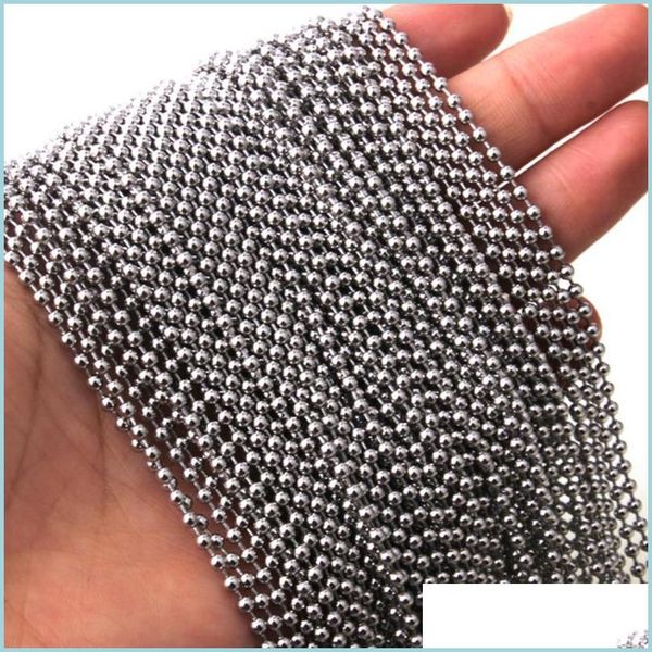 chains chains wholesale 10/20/50/100pcs/lot 1.5/2/2.4/3/3.2mm sier color stainless steel bead ball chain necklace diy jewelry drop de dhfmv, Silver
chains chains wholesale 10/20/50/100pcs/lot 1.5/2/2.4/3/3.2mm sier color stainless steel bead ball chain necklace diy jewelry drop de dhfmv, Silver
