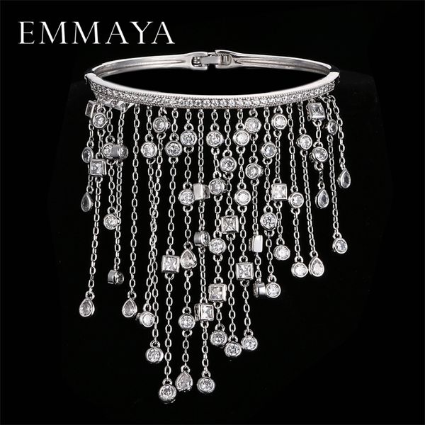 bangle emmaya luxury aaa cz tassel bracelet femme charm crystal unique hand jewelry wedding party decoration 220909, Black
bangle emmaya luxury aaa cz tassel bracelet femme charm crystal unique hand jewelry wedding party decoration 220909, Black