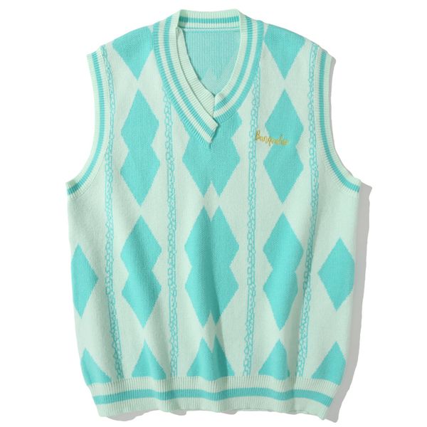 men s sweaters lacible mint color sleeveless pullover vest geometric square pattern v neck waistcoat harajuku streetwear 220914, White;black
men s sweaters lacible mint color sleeveless pullover vest geometric square pattern v neck waistcoat harajuku streetwear 220914, White;black