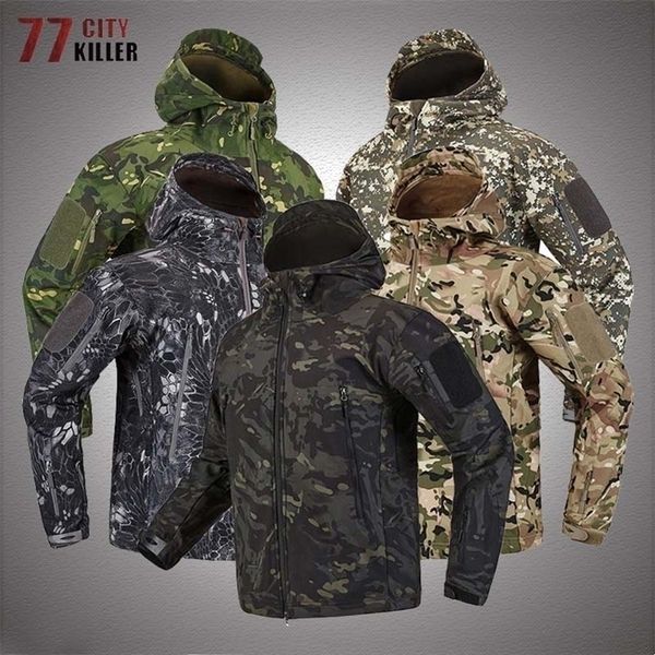 mens jackets camouflage shark skin soft shell tactical jackets men fleece waterproof combat windbreaker men military pilot army hooded jacke, Black;brown 
mens jackets camouflage shark skin soft shell tactical jackets men fleece waterproof combat windbreaker men military pilot army hooded jacke, Black;brown