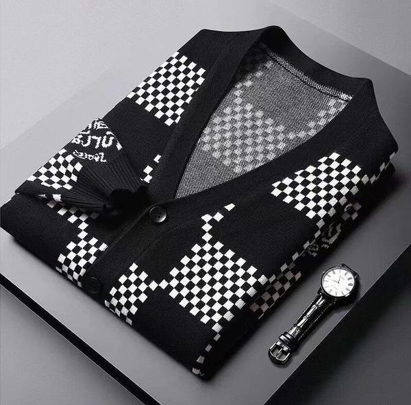 men sweater y2k long sleeve luxury designer brand wool knitted jacket striped cardigan patchwork sweaters coat, White;black
men sweater y2k long sleeve luxury designer brand wool knitted jacket striped cardigan patchwork sweaters coat, White;black