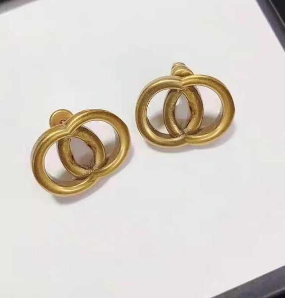 designer classic style double g letter stud earrings aretes ladies fashion simple jewelry retro ear studs 2 pairs, Golden;silver
designer classic style double g letter stud earrings aretes ladies fashion simple jewelry retro ear studs 2 pairs, Golden;silver