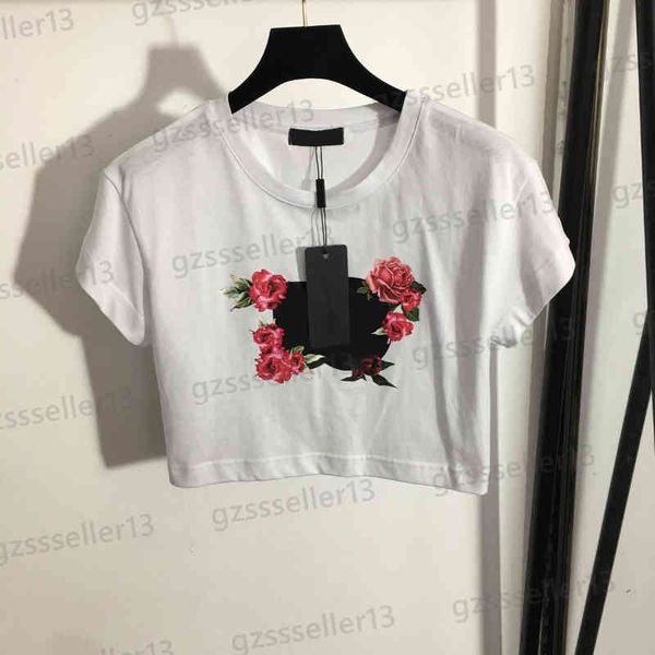 luxury womens t-shirts fashion brand rose letter logo print crop cropped navel short sleeve t-shirt designer women clothing 0912, White
luxury womens t-shirts fashion brand rose letter logo print crop cropped navel short sleeve t-shirt designer women clothing 0912, White