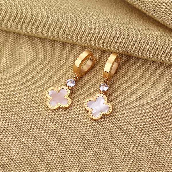 fine jewelry 4 leaf clover charm earring micro pave earrings for women gift, Golden
fine jewelry 4 leaf clover charm earring micro pave earrings for women gift, Golden